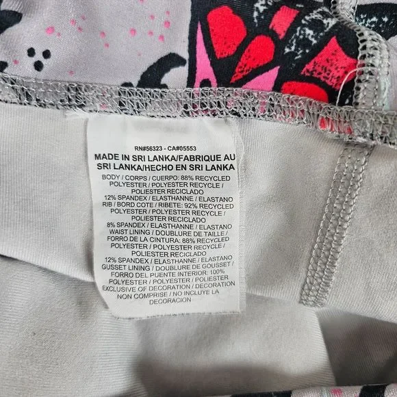 Nike Women’s L (29x28) Dri Fit Grey Multicolor Floral Small Pocket Legging Pants - Picture 8 of 10